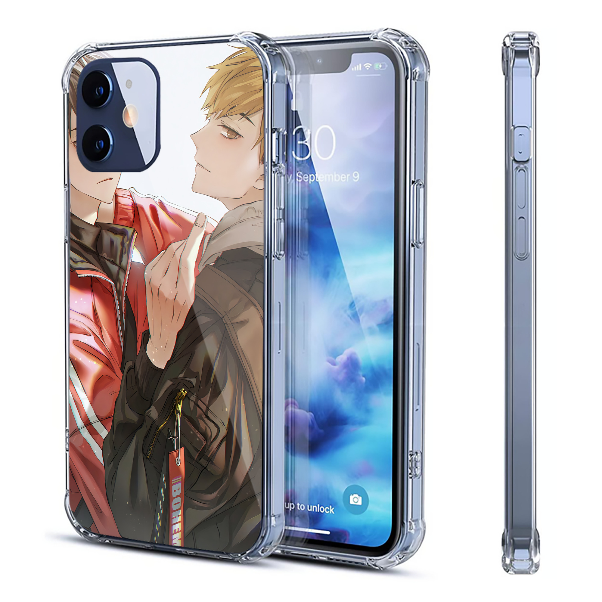 （画像用） ハイキュー!! Haikyu!! 【iPhone 12シリーズ対応】透明スマホケース（クリアソフトケース）
